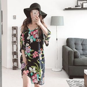 NWT Fraiche by J Floral Cold Shoulder Dress S